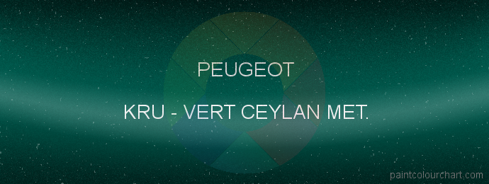 Peugeot paint KRU Vert Ceylan Met.