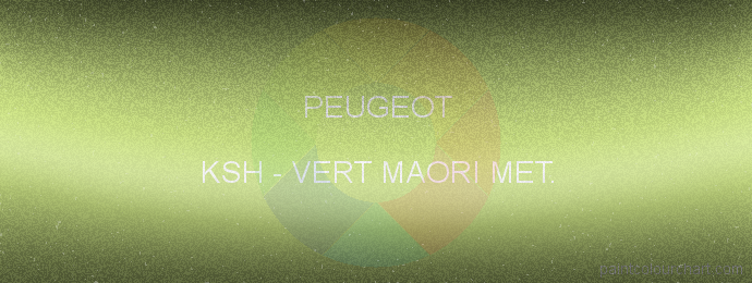 Peugeot paint KSH Vert Maori Met.