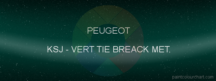 Peugeot paint KSJ Vert Tie Breack Met.