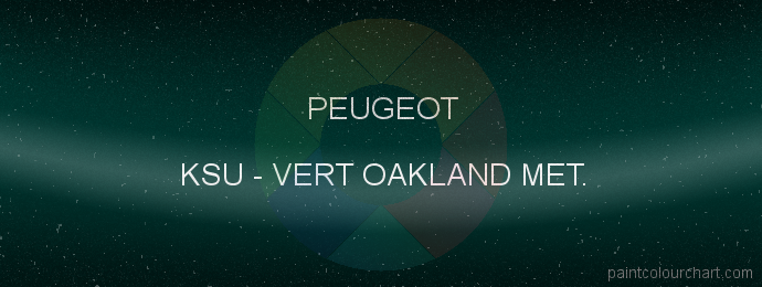 Peugeot paint KSU Vert Oakland Met.