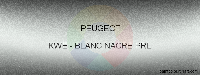 Peugeot paint KWE Blanc Nacre Prl.
