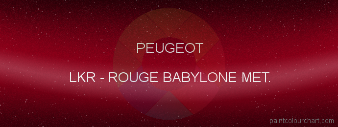 Peugeot paint LKR Rouge Babylone Met.