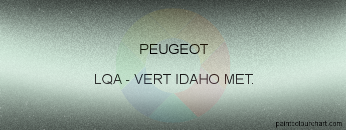 Peugeot paint LQA Vert Idaho Met.