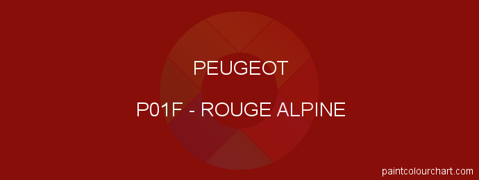P01F Rouge Alpine for Peugeot bodywork | PaintColourChart.com