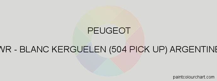 Peugeot paint WR Blanc Kerguelen (504 Pick Up) Argentine
