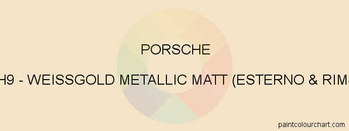 Porsche paint 0H9 Weissgold Metallic Matt (esterno & Rims)