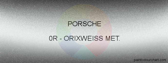 Porsche paint 0R Orixweiss Met.