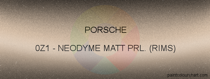 Porsche paint 0Z1 Neodyme Matt Prl. (rims)