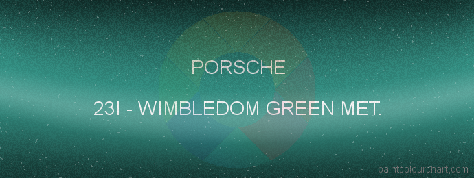 Porsche paint 23I Wimbledom Green Met.