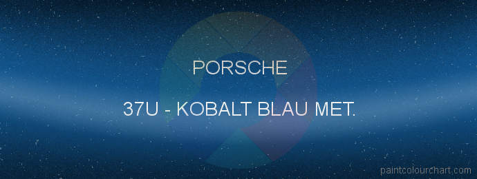 Porsche paint 37U Kobalt Blau Met.