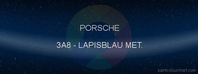 Porsche paint 3A8 Lapisblau Met.