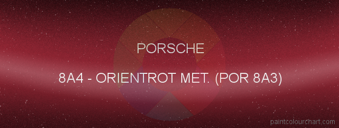 Porsche paint 8A4 Orientrot Met. (por 8a3)