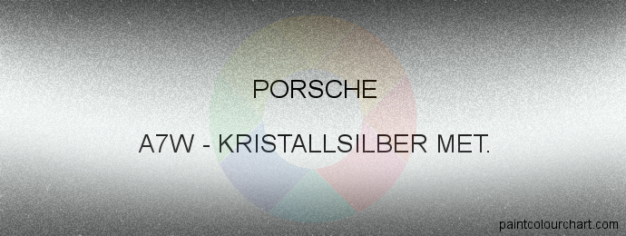 Porsche paint A7W Kristallsilber Met.