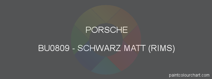 Porsche paint BU0809 Schwarz Matt (rims)