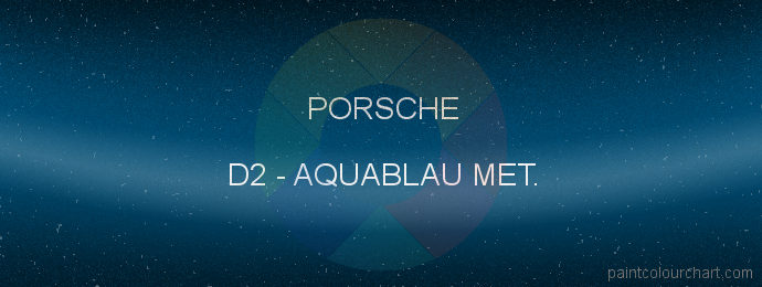 Porsche paint D2 Aquablau Met.