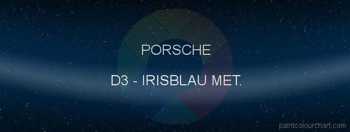 Porsche paint D3 Irisblau Met.