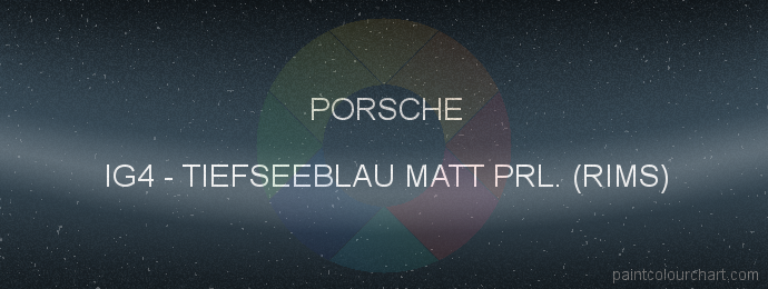 Porsche paint IG4 Tiefseeblau Matt Prl. (rims)