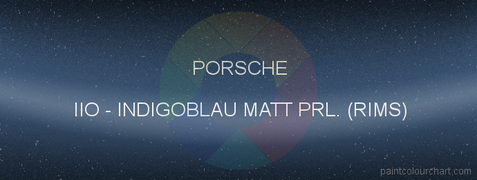 Porsche paint IIO Indigoblau Matt Prl. (rims)