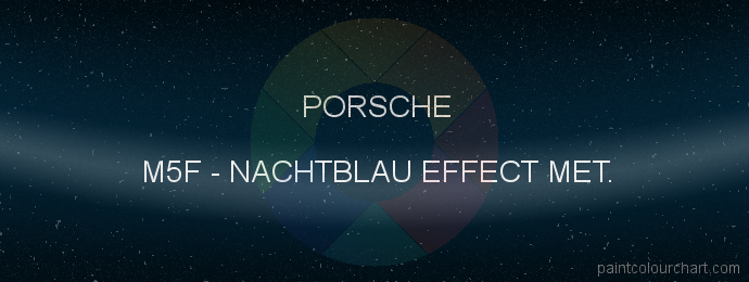 Porsche paint M5F Nachtblau Effect Met.