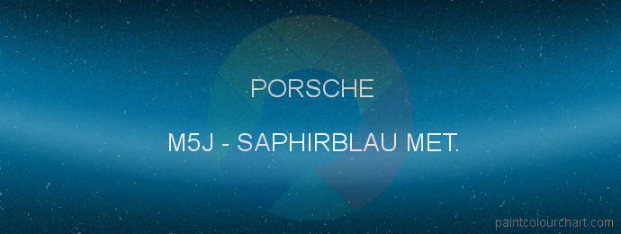 Porsche paint M5J Saphirblau Met.