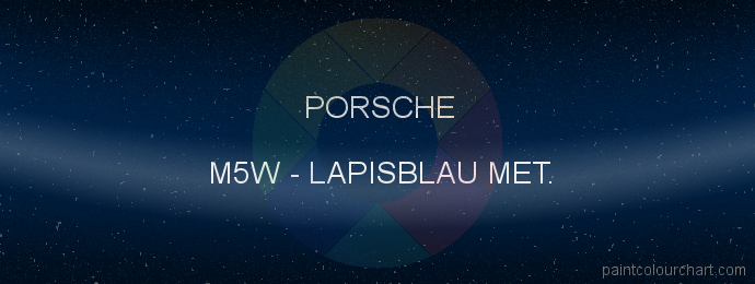 Porsche paint M5W Lapisblau Met.