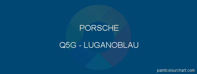 Porsche paint Q5G Luganoblau