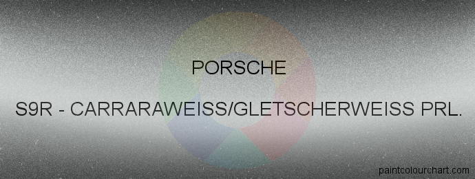 Porsche paint S9R Carraraweiss/gletscherweiss Prl.
