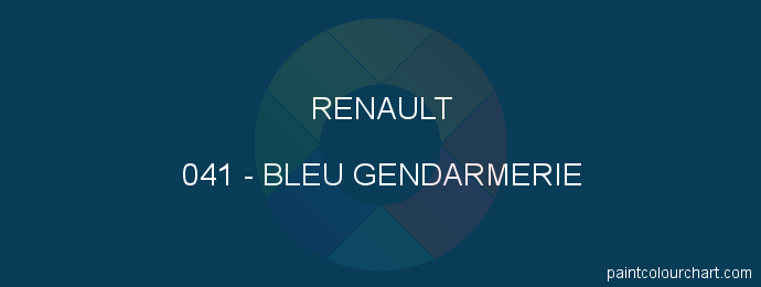 Renault paint 041 Bleu Gendarmerie