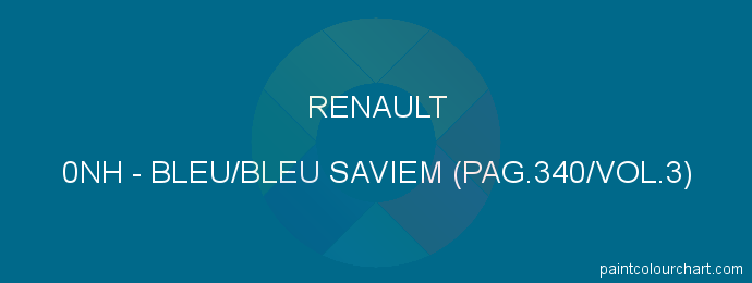 Renault paint 0NH Bleu/bleu Saviem (pag.340/vol.3)