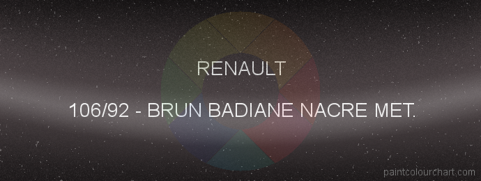 Renault paint 106/92 Brun Badiane Nacre Met.