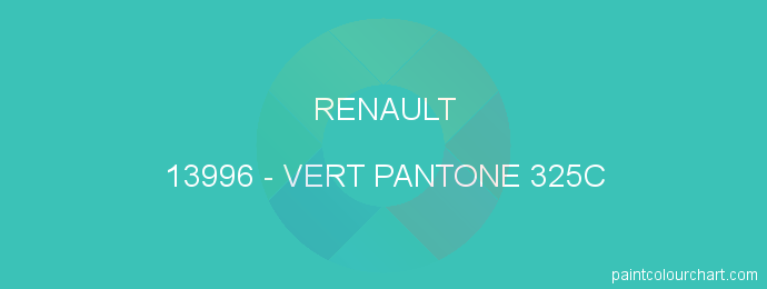 Renault paint 13996 Vert Pantone 325c