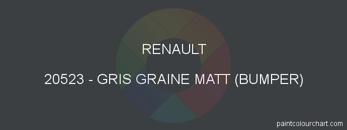 Renault paint 20523 Gris Graine Matt (bumper)