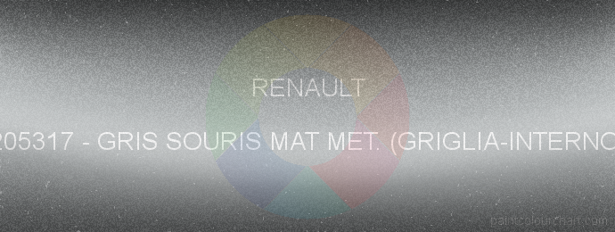 Renault paint 205317 Gris Souris Mat Met. (griglia-interno)
