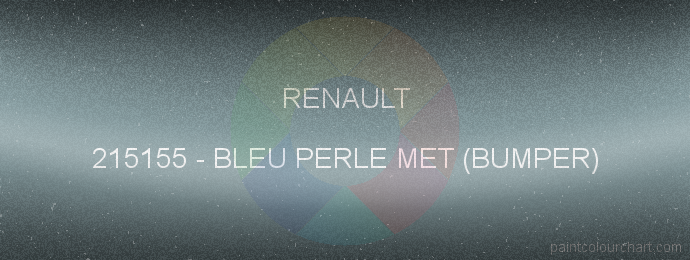 Renault paint 215155 Bleu Perle Met (bumper)