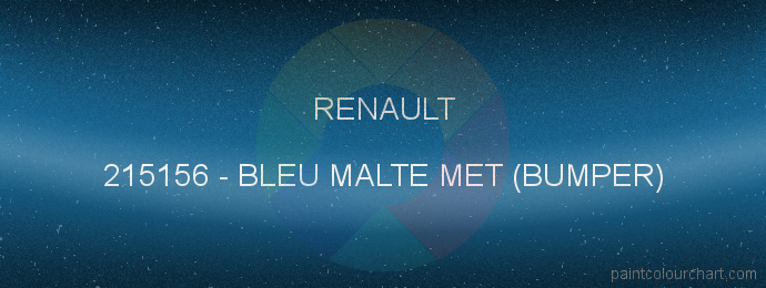 Renault paint 215156 Bleu Malte Met (bumper)