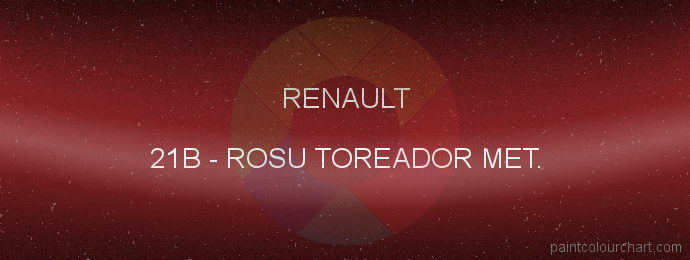 Renault paint 21B Rosu Toreador Met.