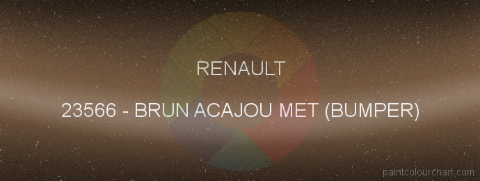 Renault paint 23566 Brun Acajou Met (bumper)