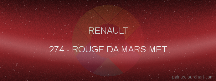 Renault paint 274 Rouge Da Mars Met.