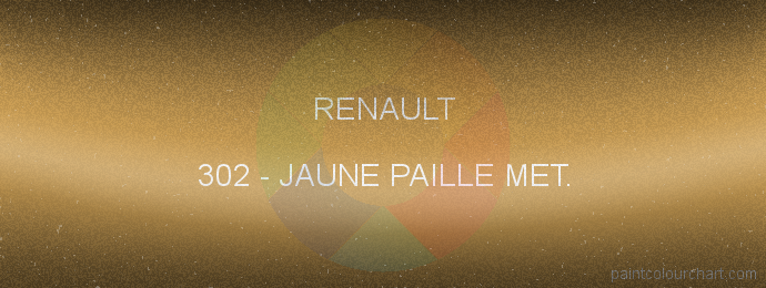 Renault paint 302 Jaune Paille Met.