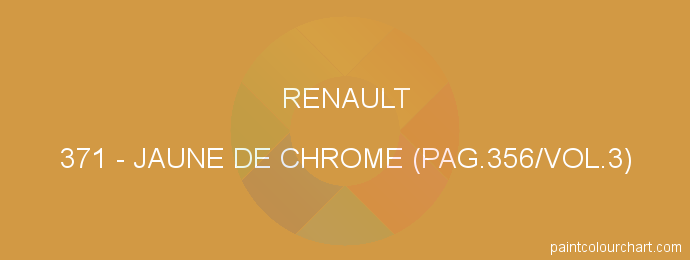 Renault paint 371 Jaune De Chrome (pag.356/vol.3)