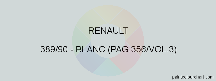 Renault paint 389/90 Blanc (pag.356/vol.3)