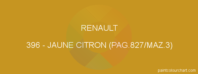 Renault paint 396 Jaune Citron (pag.827/maz.3)