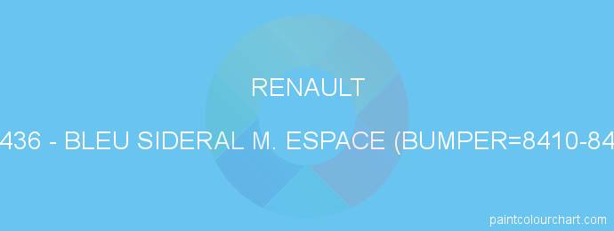 Renault paint 436 Bleu Sideral M. Espace (bumper=8410-84