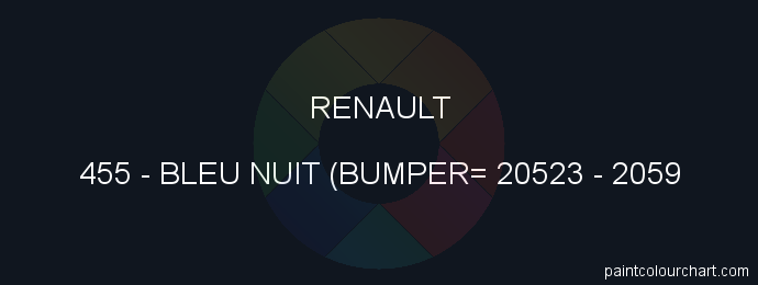 Renault paint 455 Bleu Nuit (bumper= 20523 - 2059