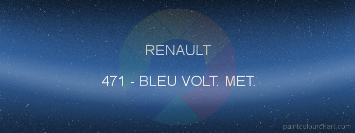 Renault paint 471 Bleu Volt. Met.