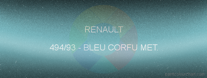 Renault paint 494/93 Bleu Corfu Met.