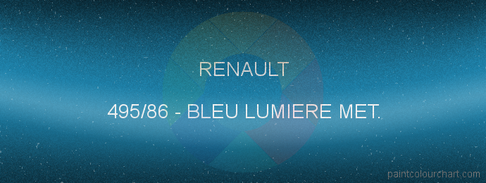 Renault paint 495/86 Bleu Lumiere Met.