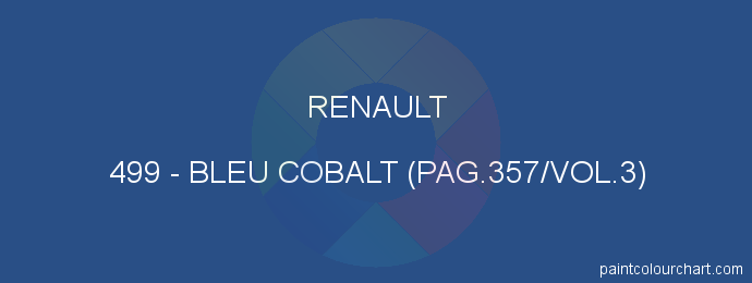 Renault paint 499 Bleu Cobalt (pag.357/vol.3)