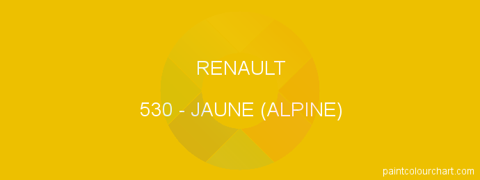 Renault paint 530 Jaune (alpine)