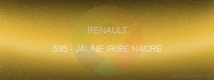 Renault paint 535 Jaune Irise Nacre